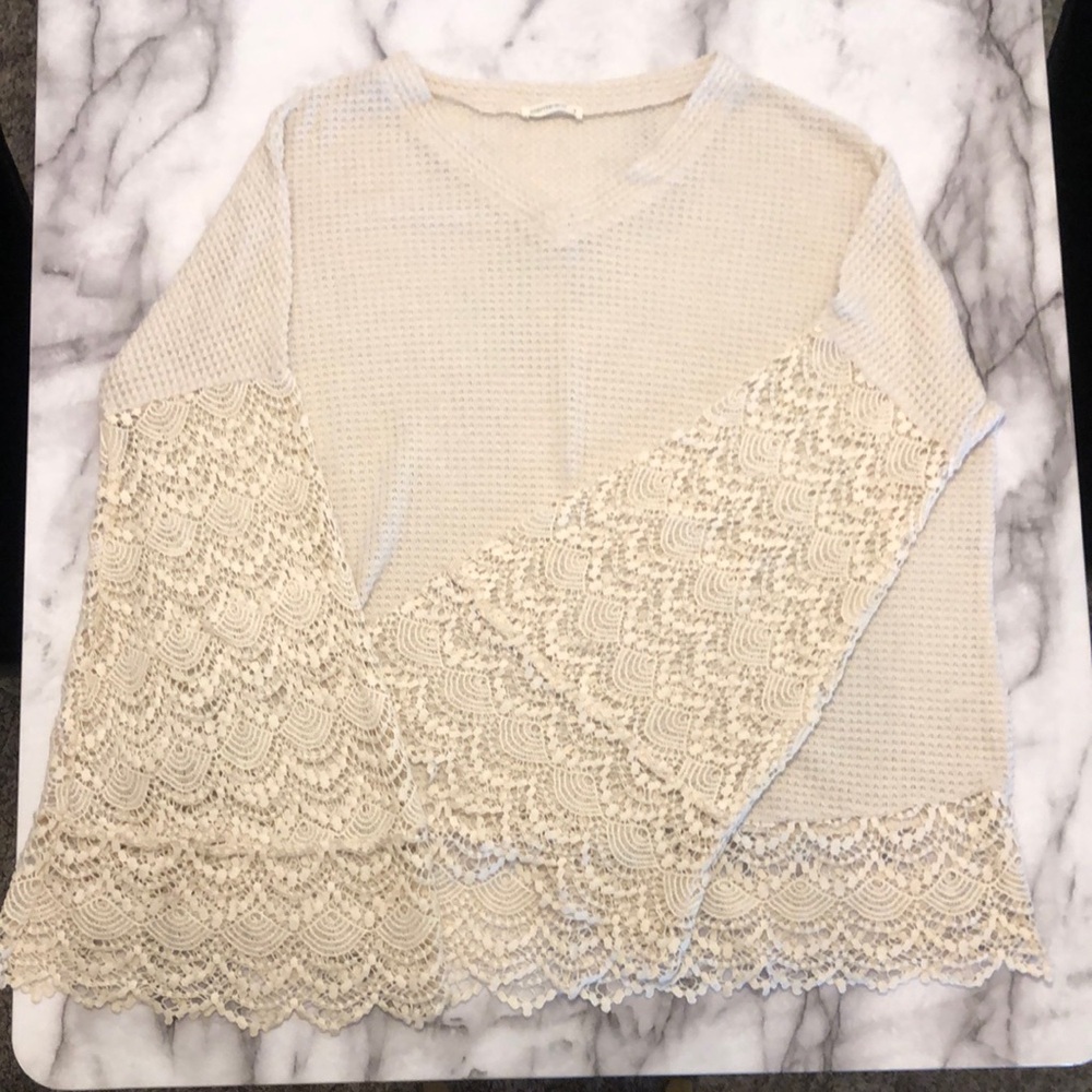 Boho Waffle Knit Top